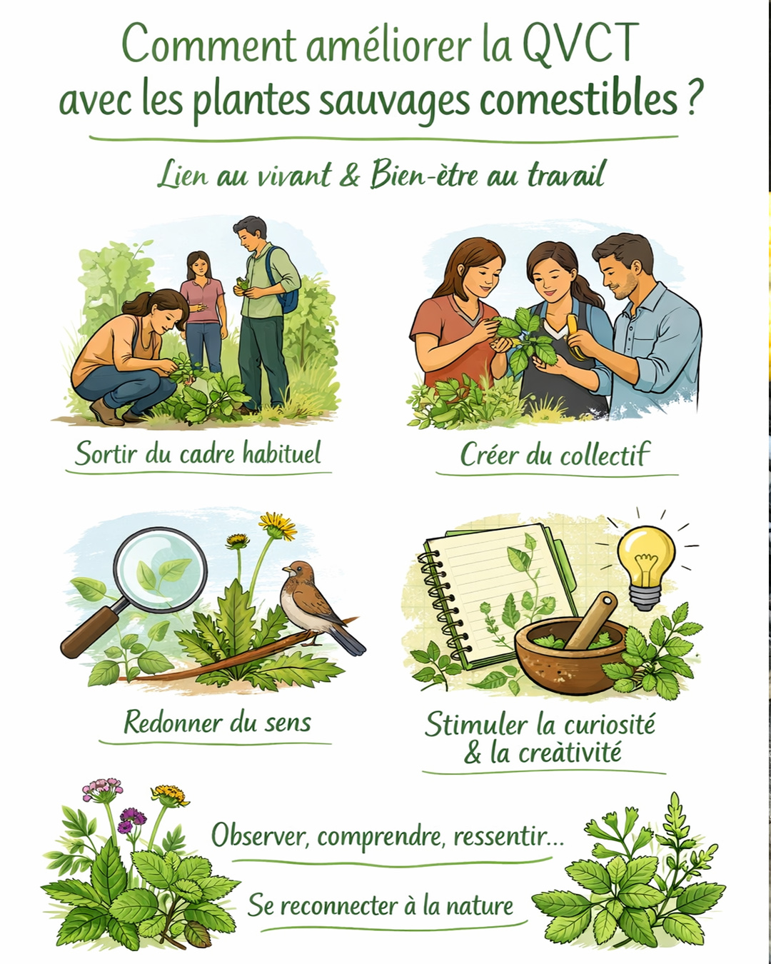 Si les plantes sauvages amélioraient la QVCT au travail ?