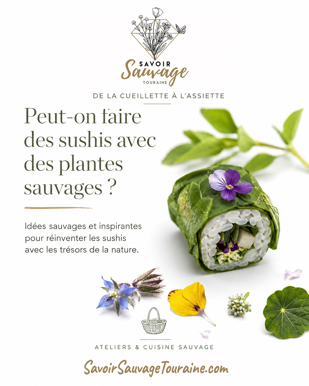 sushis plantes sauvages